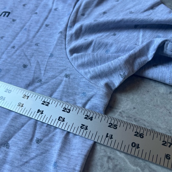 Travis Mathew Men’s Gray Geometric Short Sleeve Polo Shirt Logo Poly Blend 2XL - Picture 6 of 10